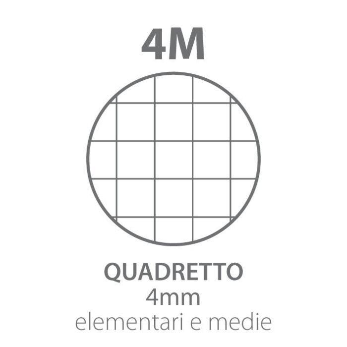 monocromo maxi quaderno monocromo a4 quadretti da 4 mm senza margini - foto 2