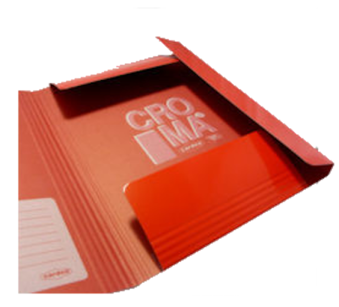 croma croma cartella con elastico a 3 lembi formato a4 in cartoncino - foto 2