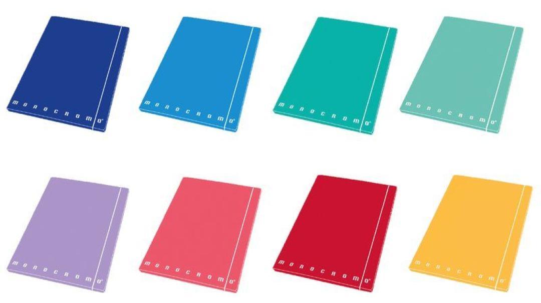 monocromo cartella a 3 lembi con elastico monocromo a4 dorso 1,2 cm - foto 2