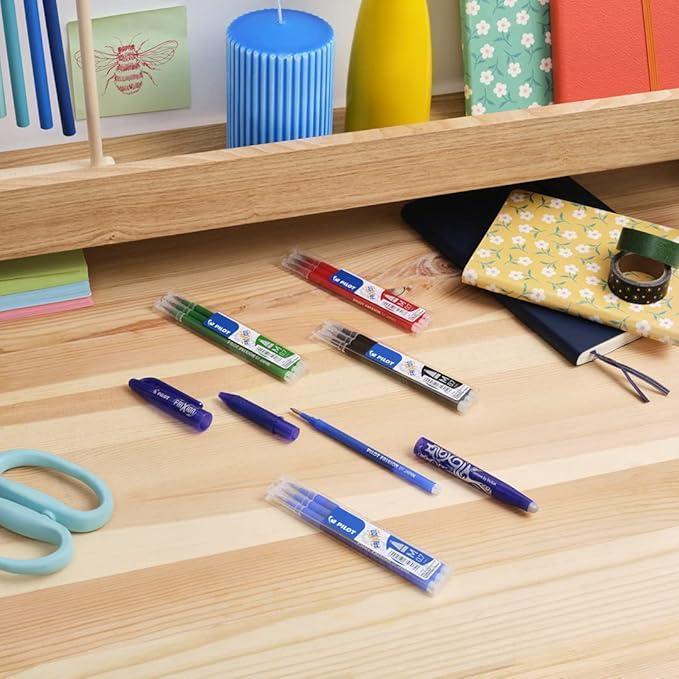 frixion pilot refill frixion rosso set da 3 ricariche per penna cancellabile frixion ball e frixion ball clicker - punta media 0,7 mm - foto 2