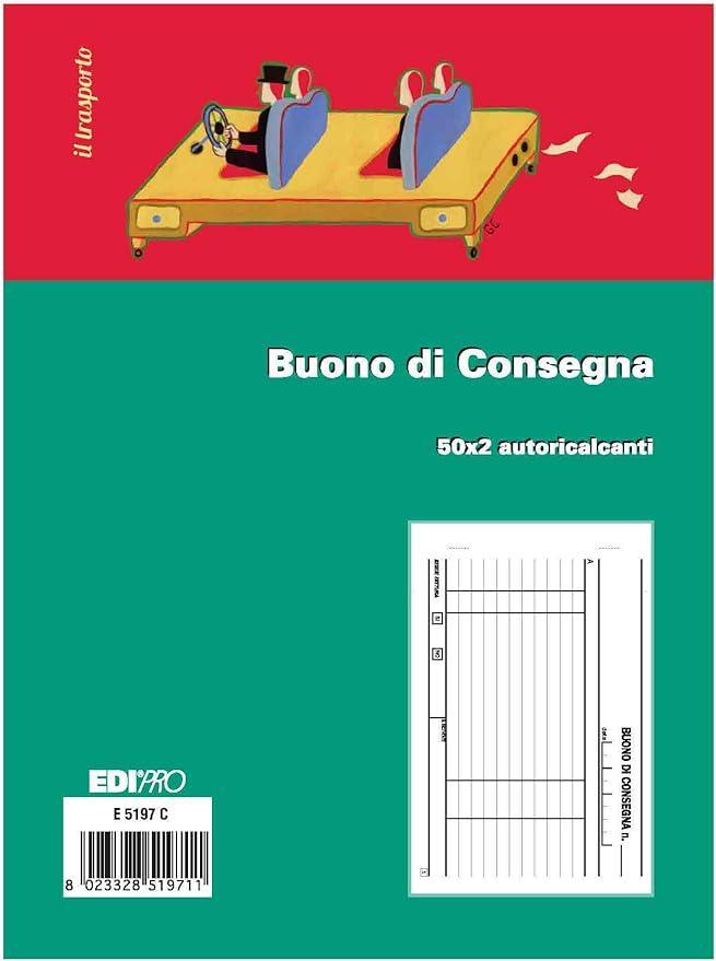 edipro edipro 10 pz buono di consegna 50 fg. in 2 copie 12x17 cm e5197c - foto 1