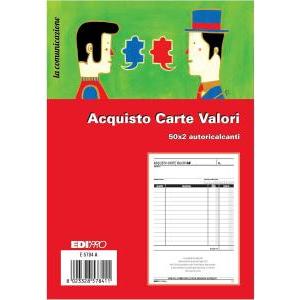 5 pz acquisto valori bollati 50fg. in 2 copie 22x14,8 cm e5784a