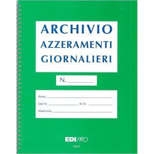 5 pz cartella archivio azzeramenti giornalieri 13 fg. 30x23 cm