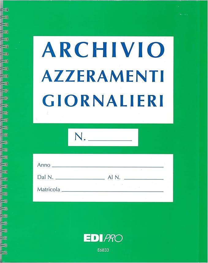 edipro edipro 5 pz cartella archivio azzeramenti giornalieri 13 fg. 30x23 cm - foto 1