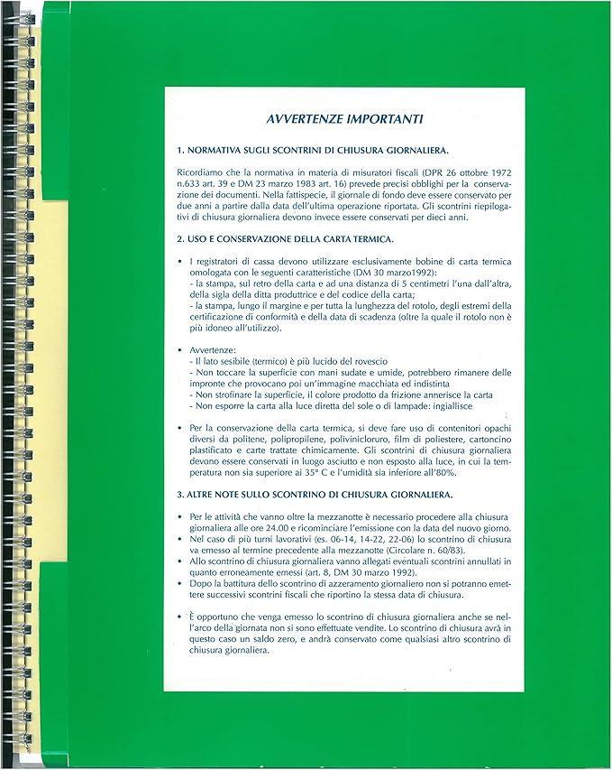 edipro edipro 5 pz cartella archivio azzeramenti giornalieri 13 fg. 30x23 cm - foto 3