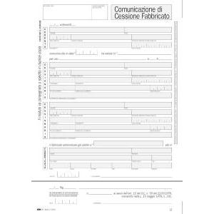 50 pz. modello comunicazione cessione fabbricato 3 copie 29,7x21 e5509