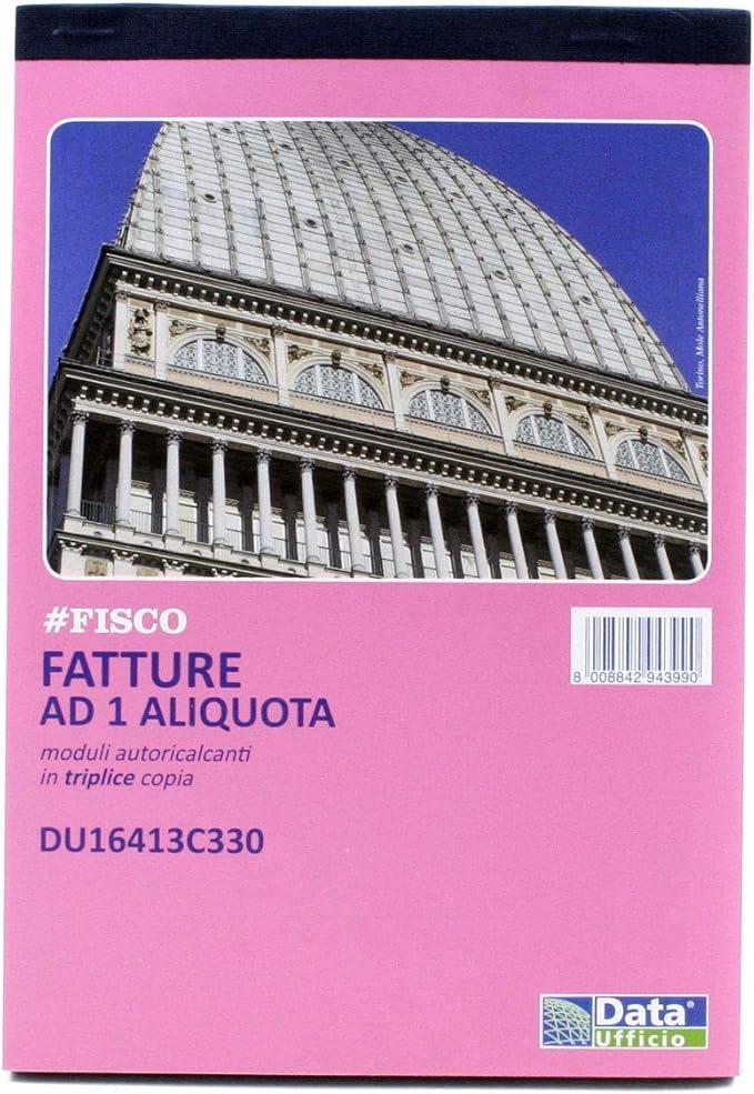 data ufficio data ufficio 5 pz fatture ad una aliquota 33 fg. in 3 copie 14,8x21,5 cm 16413c33 - foto 2