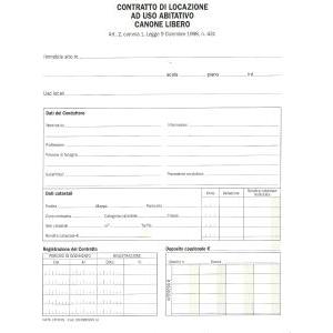 10 pz contratto di locazione uso abitativo canone libero 1880l 21x29,7 cm