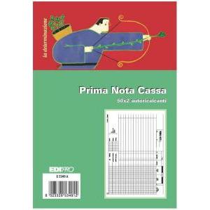 5 pz blocco prima nota cassa 50 fg. in 2 copie 15x23 cm e5349a