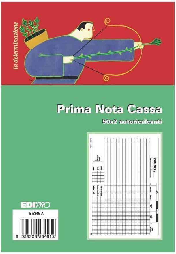 edipro edipro 5 pz blocco prima nota cassa 50 fg. in 2 copie 15x23 cm e5349a - foto 1