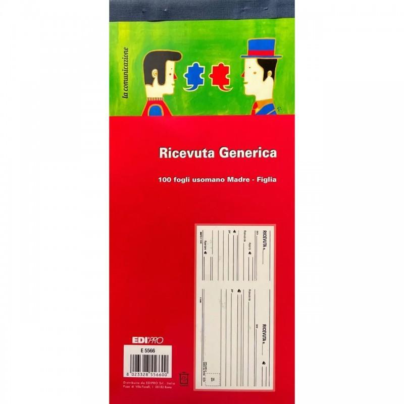 edipro edipro 5 pz ricevute generiche madre figlia usomano 100 fg. 11x21 cm e5566 - foto 1