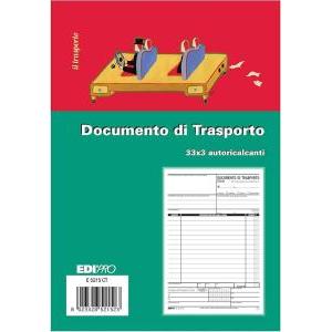 5 pz ddt documento di trasporto 33 fg. in 3 copie 15x23 cm e5215ct