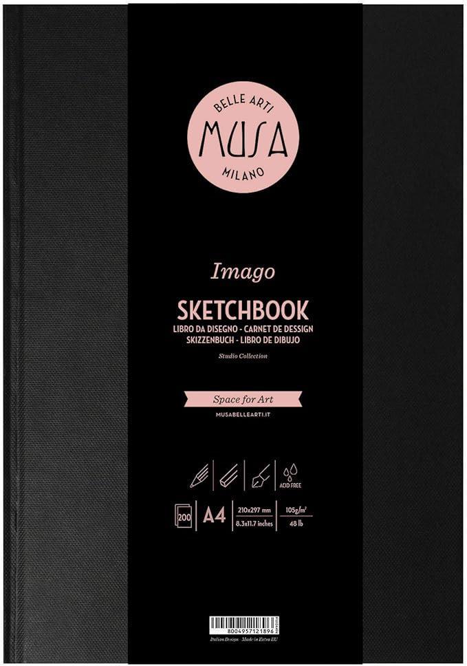 c.w.r. libro da disegno imago musa sketchbook a4 200 fg. 105 gr. - foto 1