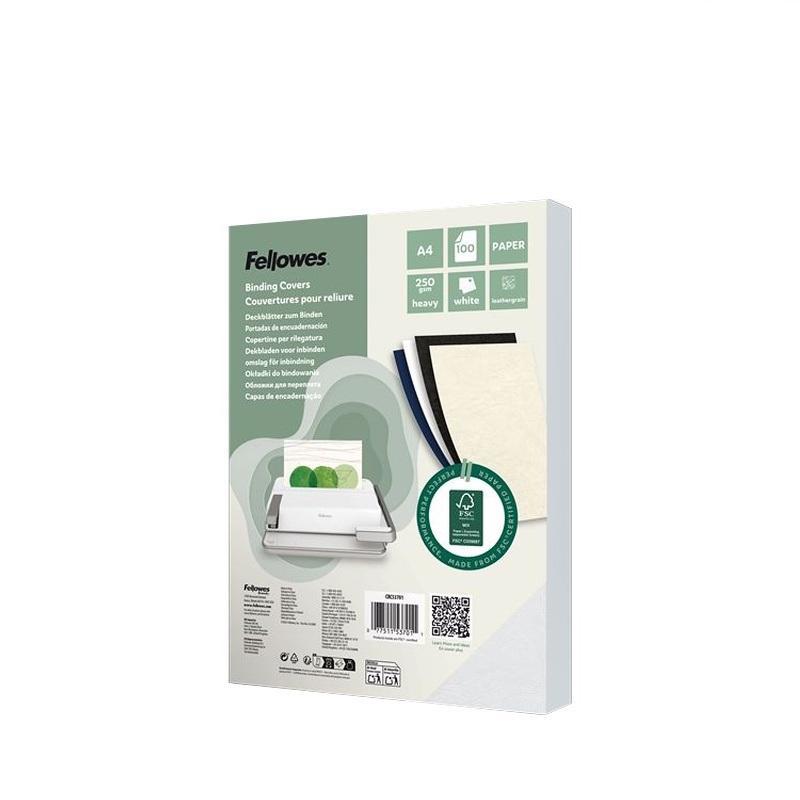 fellowes fellowes cartoncino delta per rilegare a4 21,x29,7 cm 250gr 100 fogli bianco - foto 1