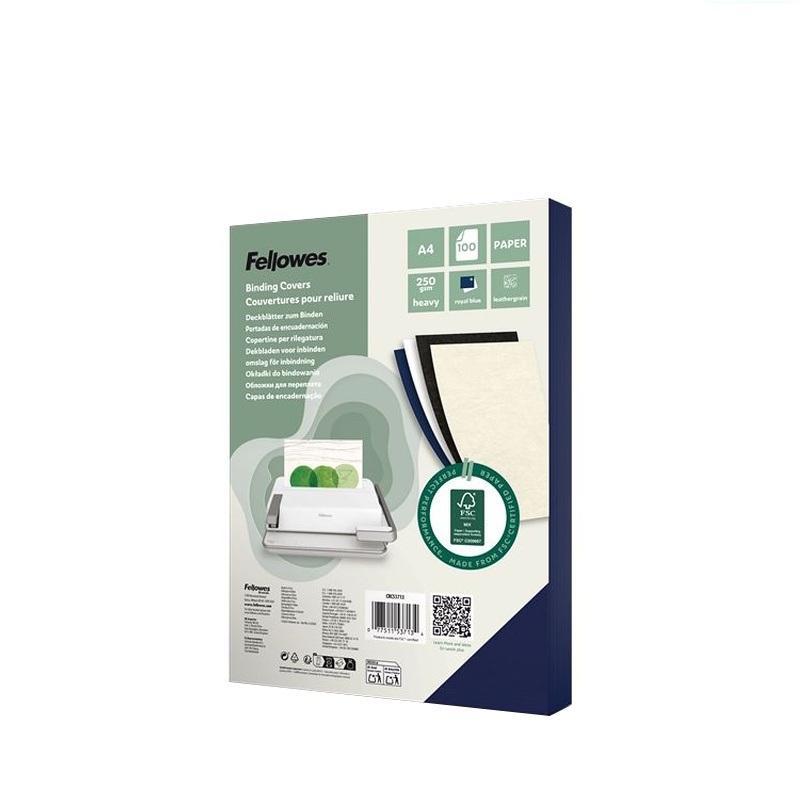 fellowes fellowes cartoncino delta per rilegare a4 21,x29,7 cm 250gr 100 fogli blu - foto 1