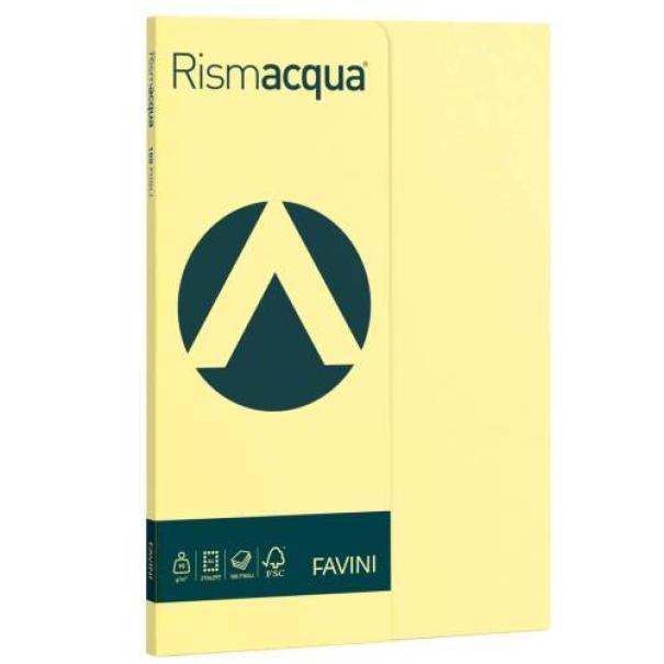 favini favini rismacqua small a4 100 fogli 90gr/mq giallo chiaro 07 - foto 1