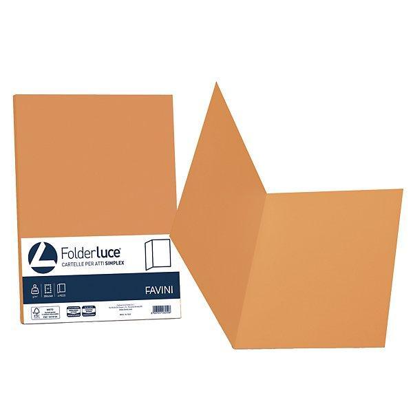 favini favini cartelle per atti folderluce simplex 50 pz colore arancio 56 - foto 1