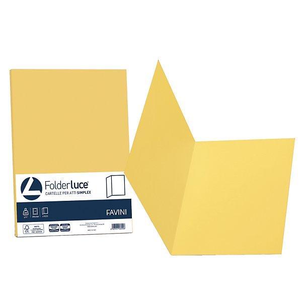 favini favini cartelle per atti folderluce simplex 50 pz colore giallo sole 53 - foto 1