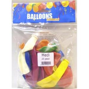 Palloncini misura media blister da 20 pz. colori assortiti