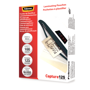 Pouches per plastificare formato 54x86 mm da 125 micron confezione da 100 pz.