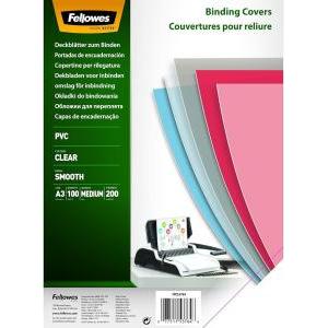 Copertine trasparenti in pvc per rilegare formato a3 - 200 micron confezione da 100 pz