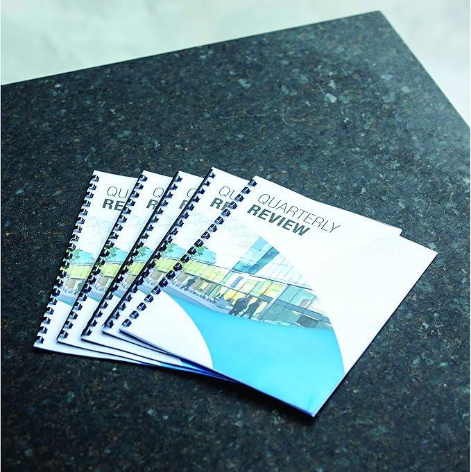 fellowes fellowes copertine trasparenti in pvc per rilegare formato a3 - 200 micron confezione da 100 pz - foto 2