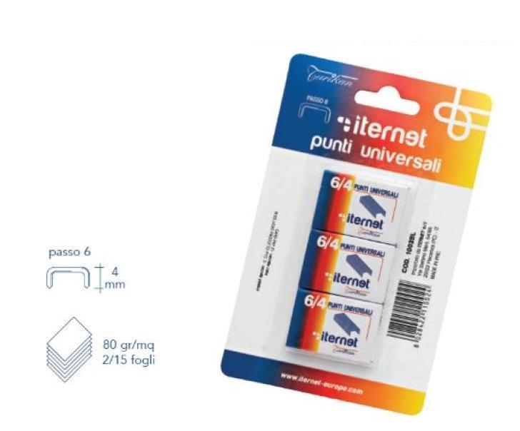 iternet iternet punti universali passo 6 altezza 4 mm blister da 3 pezzi da 1000 punti - foto 2