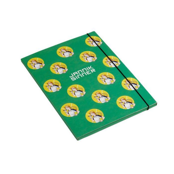 pigna pigna cartella portadocumenti con elastico formato 26 x 35,5 cm e dorso 1,2 cm confezione da 6 pezzi jannik sinner - foto 3