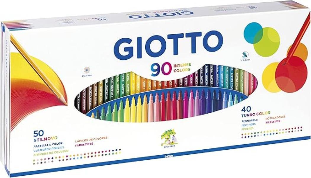 giotto giotto 90 colours special set 50 pastelli e 40 pennarelli - foto 1