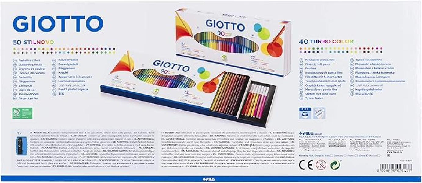 giotto giotto 90 colours special set 50 pastelli e 40 pennarelli - foto 3