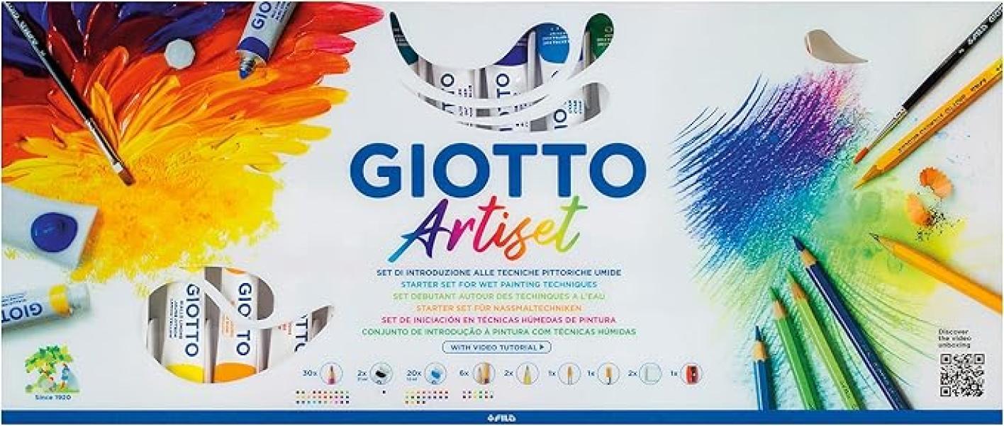 giotto giotto artiset set di tempere e matite colorate acquerellabili - foto 1