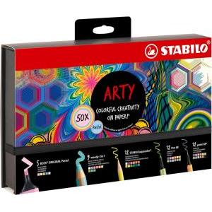 Arty creative set colorful cofanetto da 50 pz assortiti
