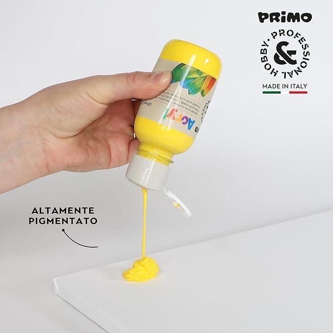 primo primo tempera acrilica da 125 ml colore giallo primario 201 - foto 3