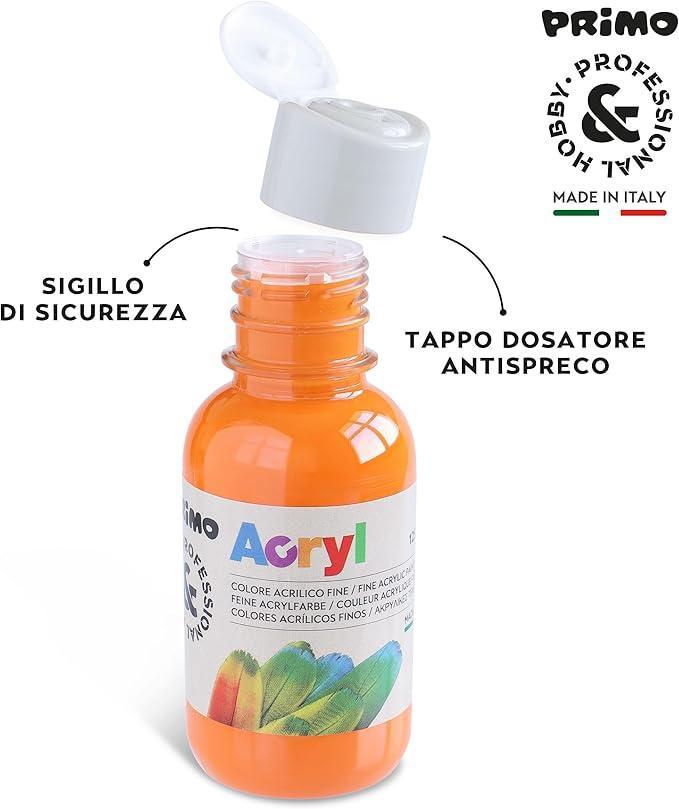 primo primo tempera acrilica da 125 ml colore arancio 250 - foto 2