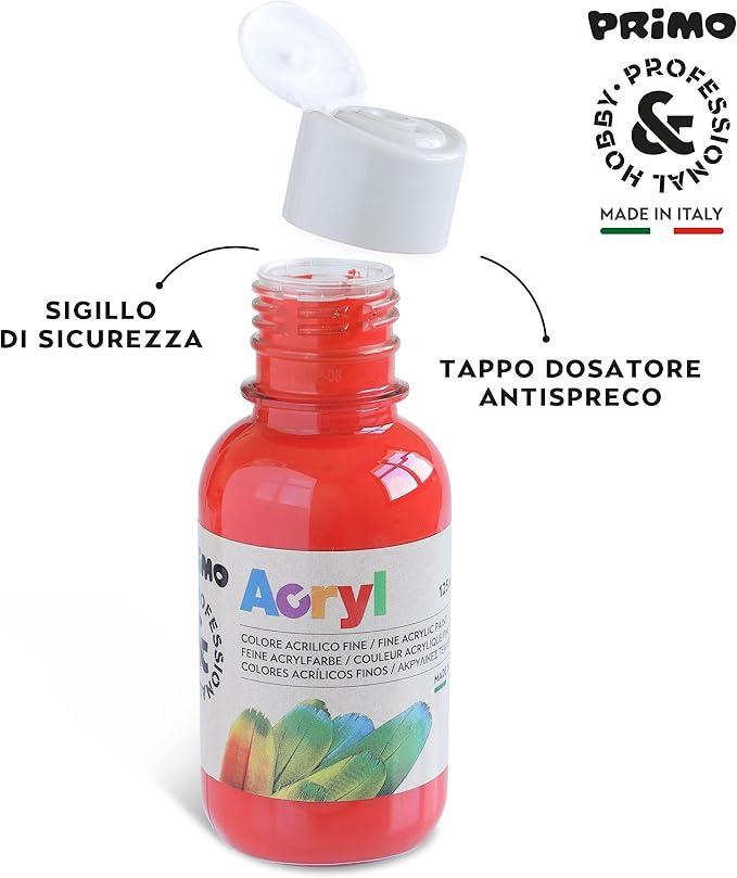 primo primo tempera acrilica da 125 ml colore vermiglio 300 - foto 2