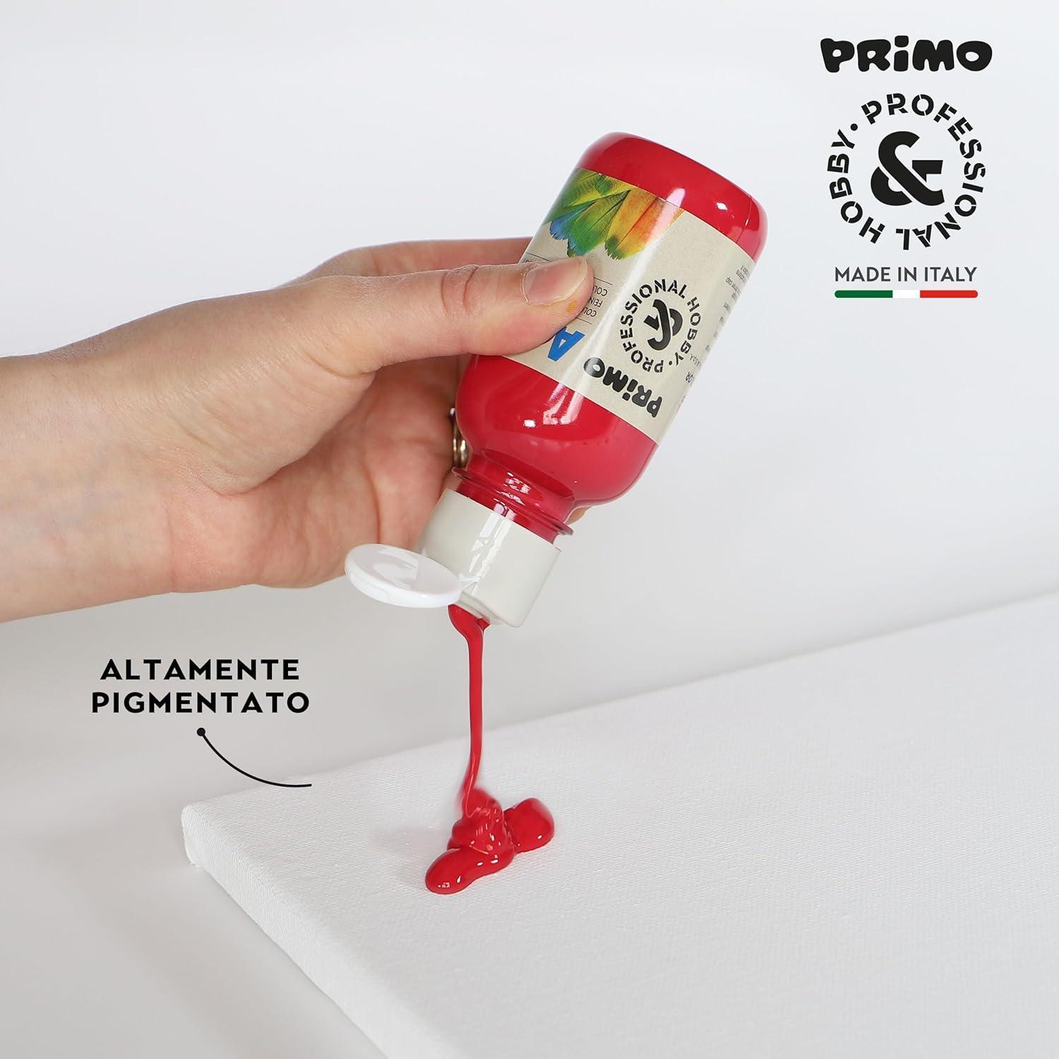 primo primo tempera acrilica da 125 ml colore carminio 310 - foto 3
