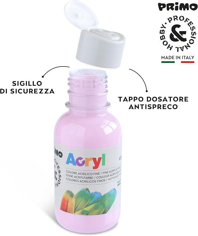 primo primo tempera acrilica da 125 ml colore rosa 340 - foto 2