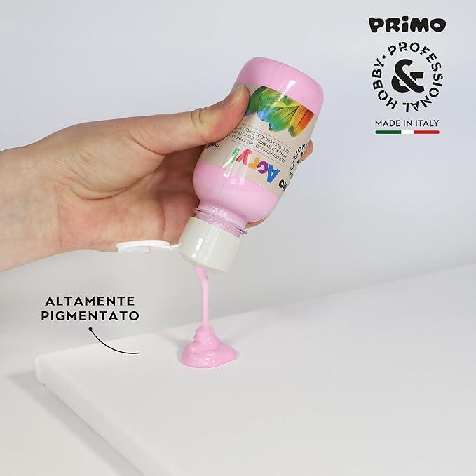 primo primo tempera acrilica da 125 ml colore rosa 340 - foto 3