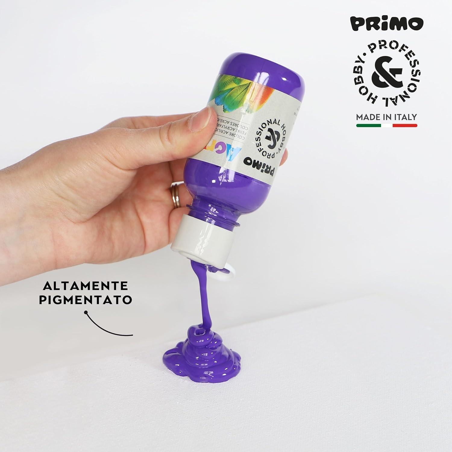 primo primo tempera acrilica da 125 ml colore viola 400 - foto 2