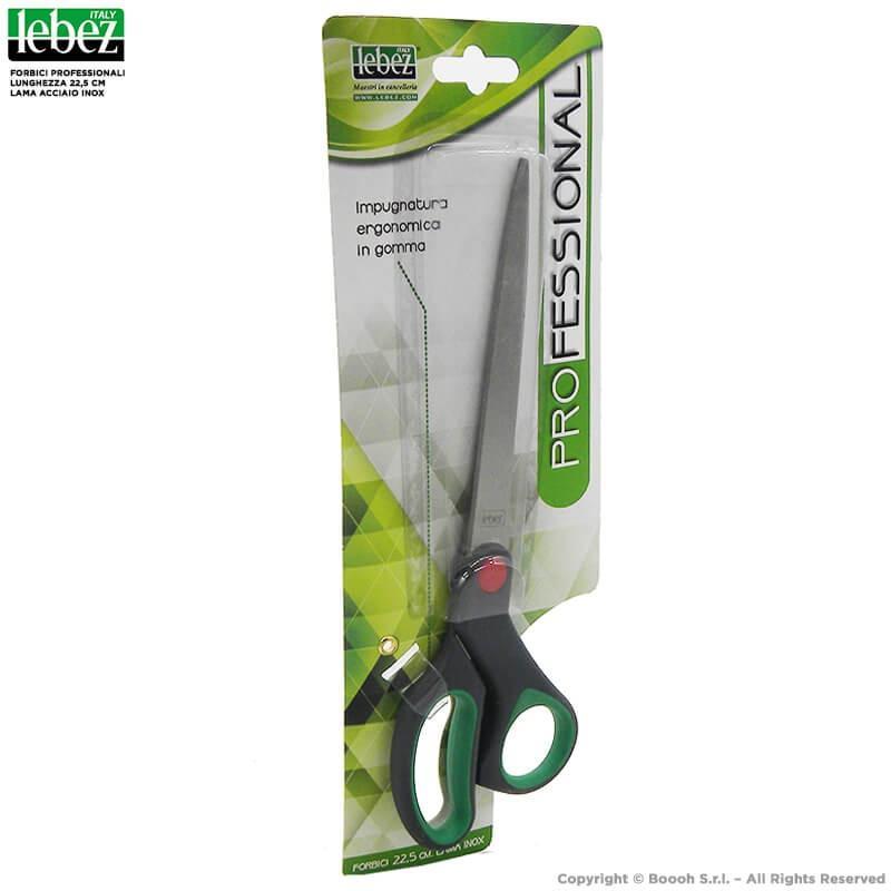 lebez lebez forbice in acciao inox e impugnatura in gomma dimensioni 22,5 cm - foto 1
