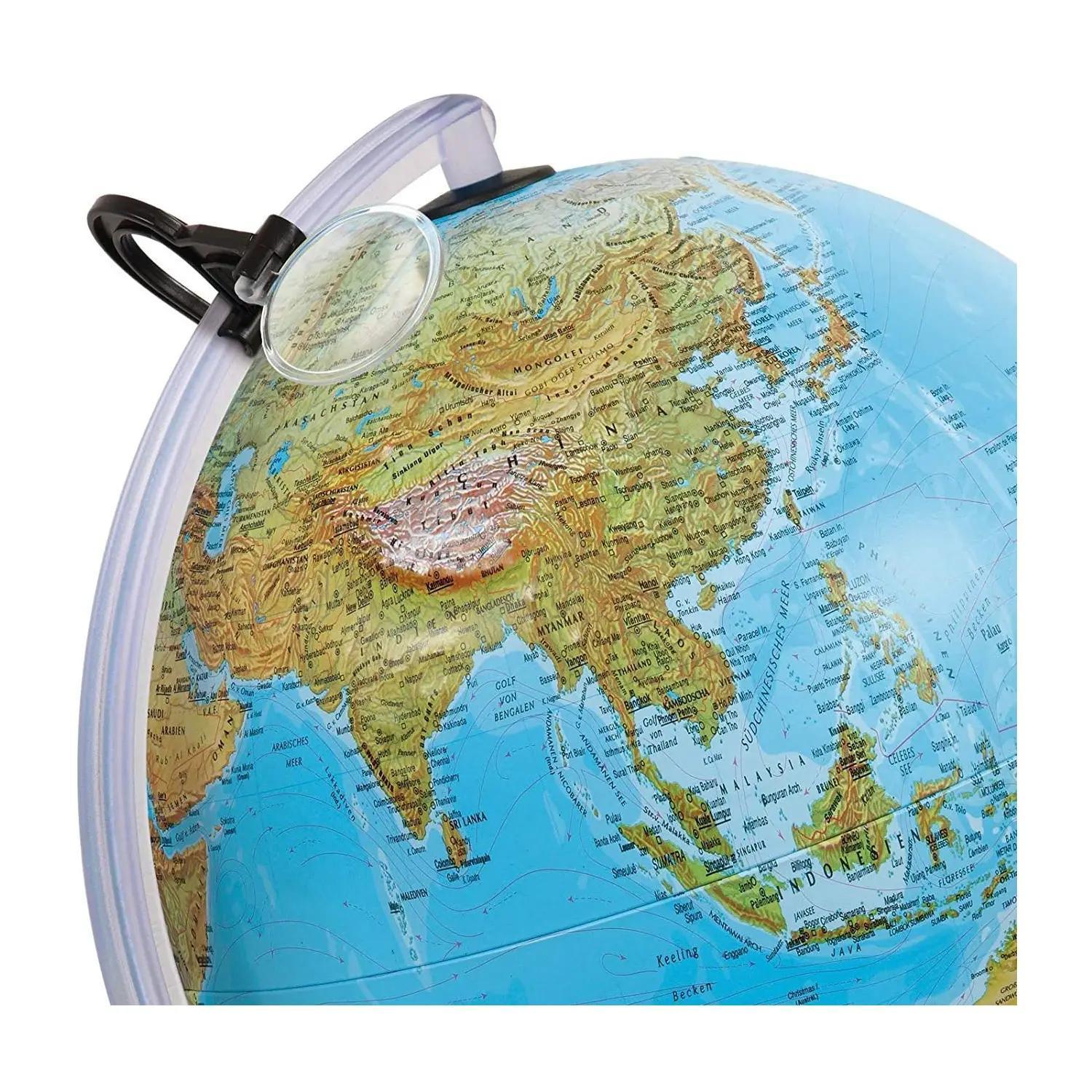 tecnodidattica tecnodidattica mappamondo globo geografico a rilievo illuminato uranio diametro 30 cm - foto 2