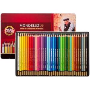Mondeluz pastelli acqerellabili confezione di metallo da 36 pz in colori assortiti