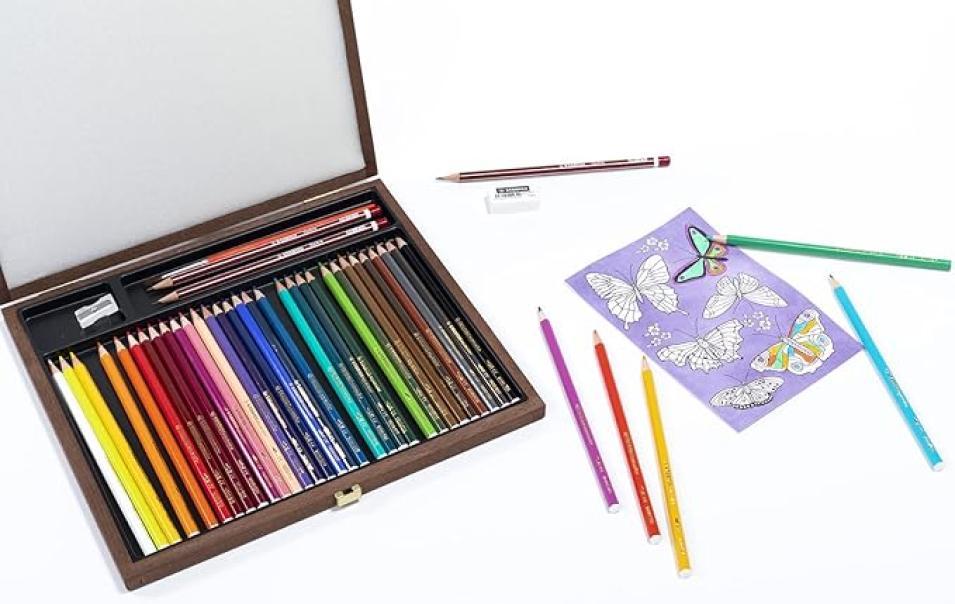 stabilo stabilo aquacolor 36 pastelli acquerellabili in scatola di legno - foto 4