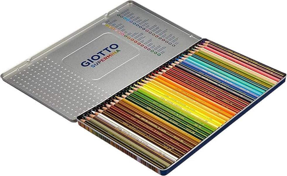 giotto giotto supermina pastelli astuccio in metallo 36 pz colori assortiti mina da 3,8 mm - foto 2