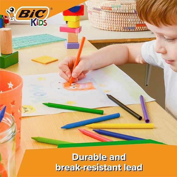 bic bic plastidecor kids pastelli a cera conf. da 12 pz in colori assortiti - foto 2