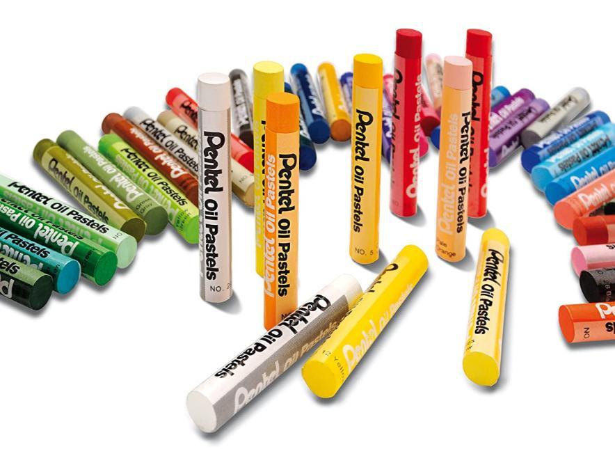 pentel pentel pastelli ad olio morbidi in confezione da 50 pezzi in colori assortiti - foto 2