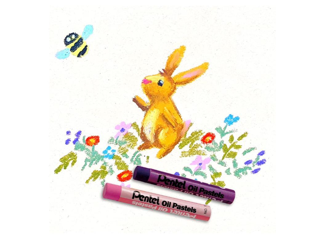 pentel pentel pastelli ad olio morbidi in confezione da 50 pezzi in colori assortiti - foto 3