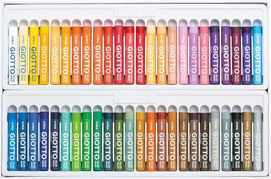 giotto giotto pastelli ad olio maxi 11 mm in confezione da 48 colori assortiti - foto 2