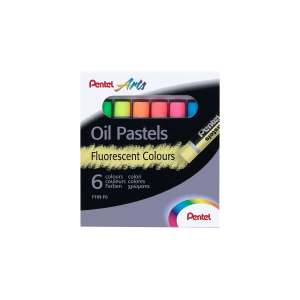 Pastelli a olio 6 colori fluo