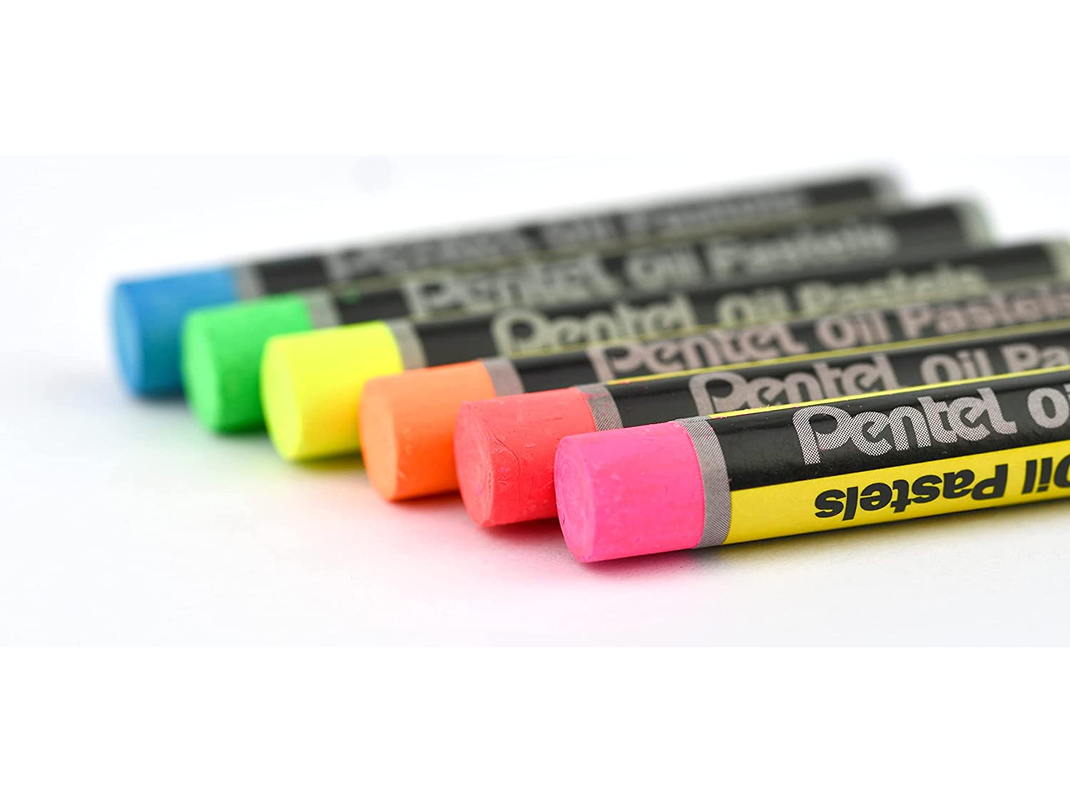 pentel pentel pastelli a olio 6 colori fluo - foto 2